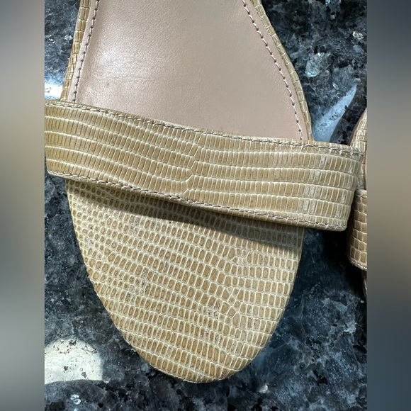 Tory Burch Brown Beige Ankle Strap Open Toe Wedges Women’s Size 9.5 - Picture 8 of 12